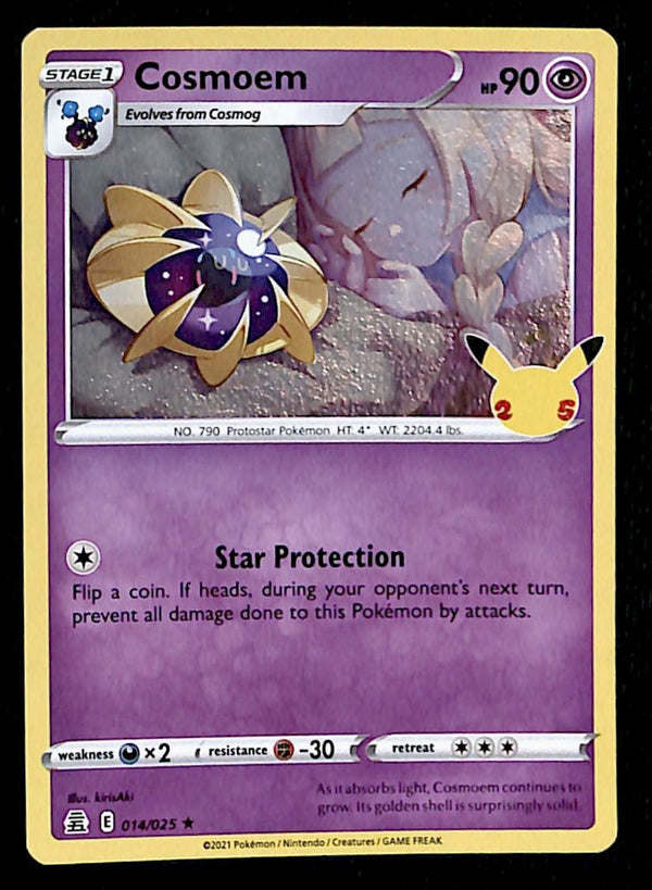 Cosmoem Holo 25th Anniversary Celebrations 014/025, NM Pokemon Card