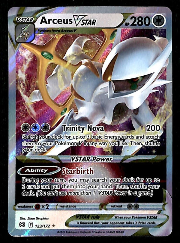 Arceus Vstar Brilliant Stars 123/172, NM Pokemon Card