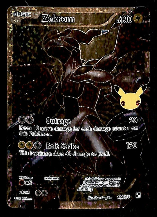 Zekrom Celebrations 25th Anniversary 114/114, NM Pokemon Card