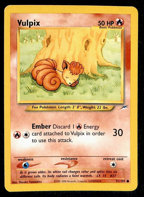 Vulpix Neo Destiny Unlimited 91/105, LP Pokemon Card