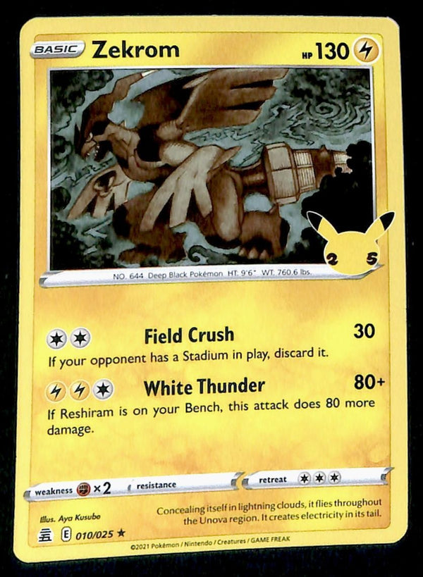 Zeckrom Holo 25th Anniversary Celebrations 010/025, NM Pokemon Card