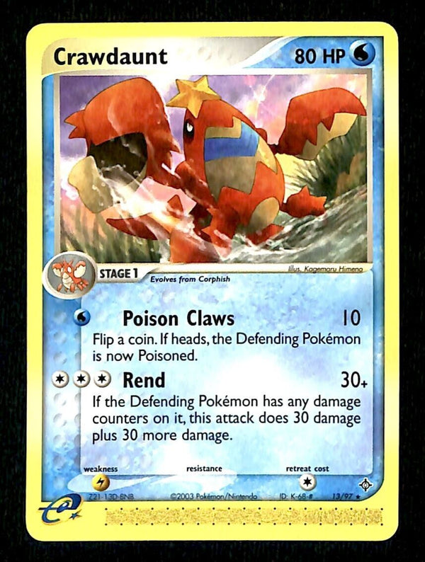 Crawdaunt EX Dragon NM, 13/97 Pokemon Card