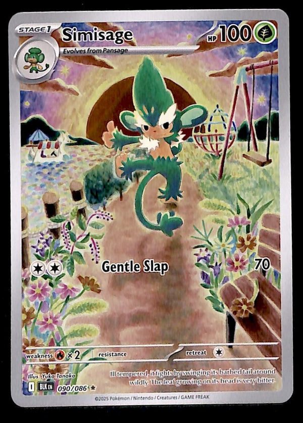 Simisage Illustration Rare Black Bolt 090/086, NM Pokemon Card