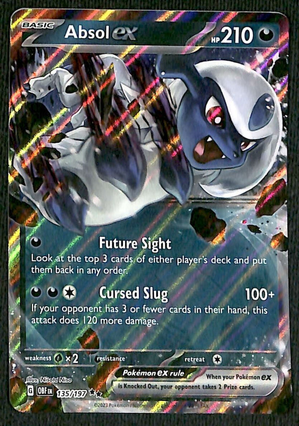 Absol ex Obsidian Flames 135/197, NM Pokemon Card