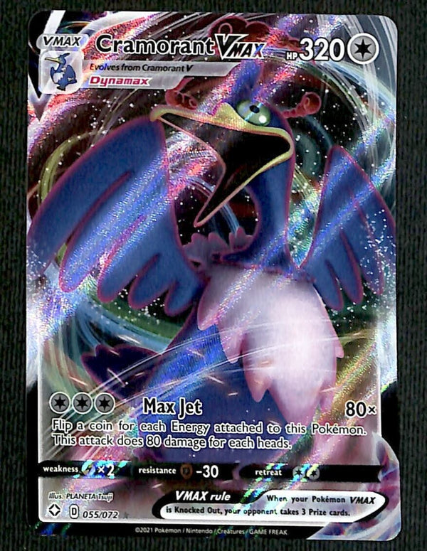 Cramorant Vmax Ultra Rare Shining Fates 055/072, NM Pokemon Card