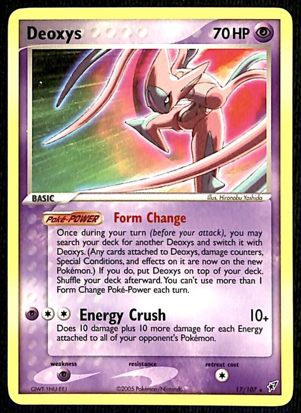 Deoxys EX Deoxy NM, 17/107 Pokemon Card
