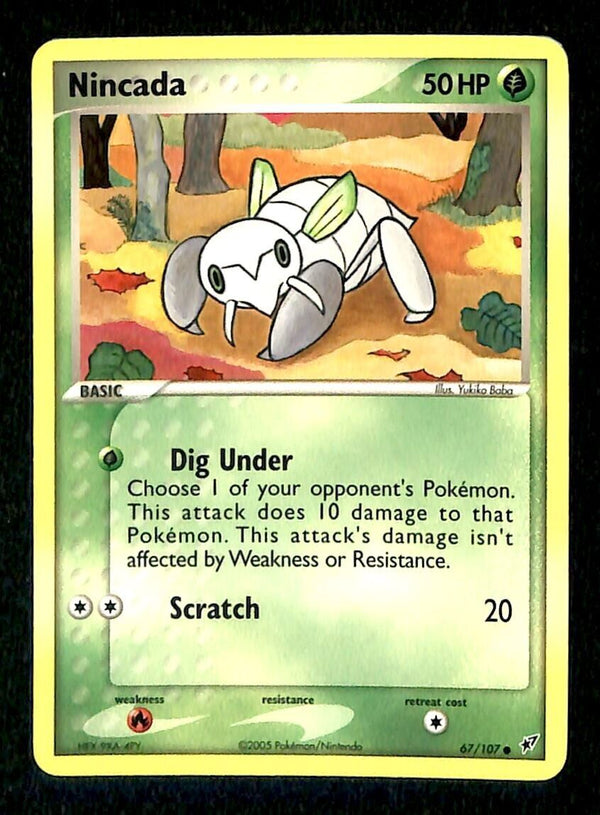 Nincada EX Deoxy NM, 67/107 Pokemon Card