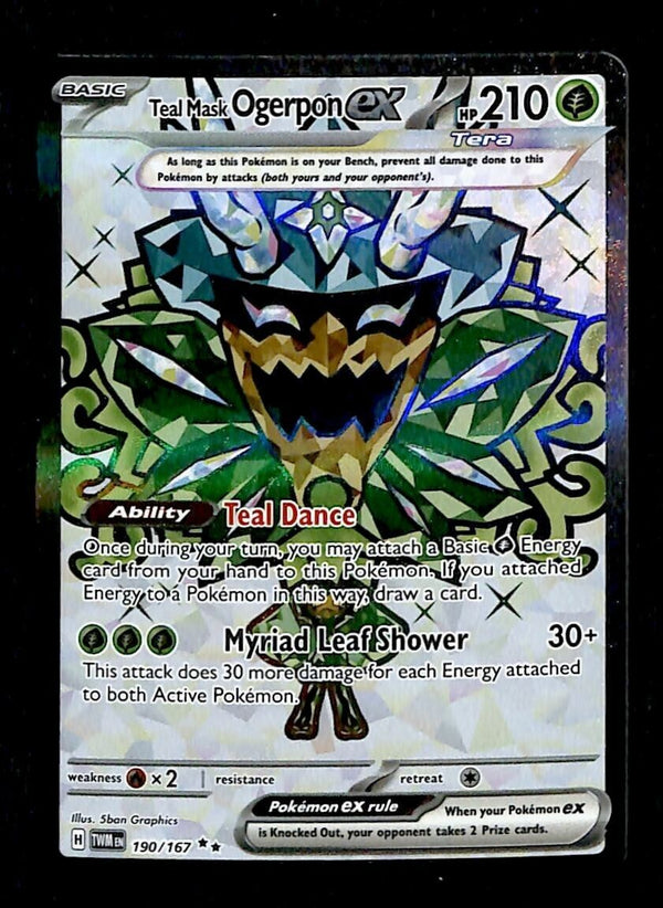 Ogerpon EX Ultra Rare Twilight Masquerade 190/167, NM Pokemon Card