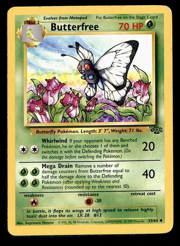 Butterfree Jungle NM, 33/64 Pokemon Card