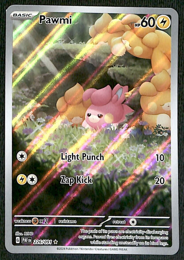 Pawmi Ultra Rare Paldean Fates 226/091, NM Pokemon Card