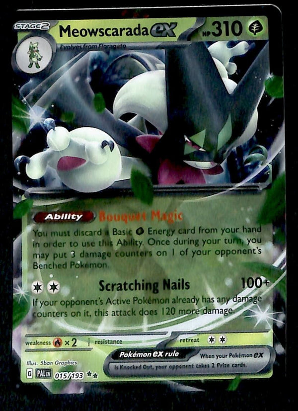 Meowscarada ex Ultra Rare Paldea Evolved 015/193, NM Pokemon Card