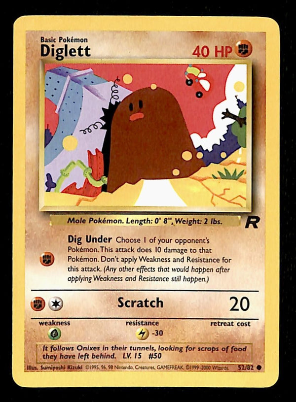 Diglett Team Rocket 52/82, NM Pokemon Card