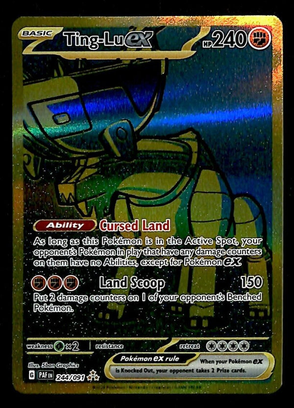 Ting-Lu EX Full Art Paldean Fates 244/091, NM Pokemon Card