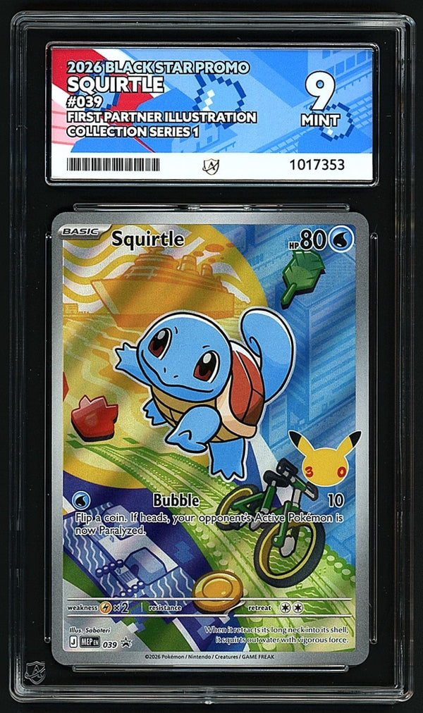 Squirtle Illustration First Partners Promo MEP 039, ACE 9 Pokémon Card