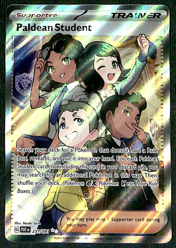 Paldean Student Full Art Paldean Fates 231/091, NM Pokemon Card