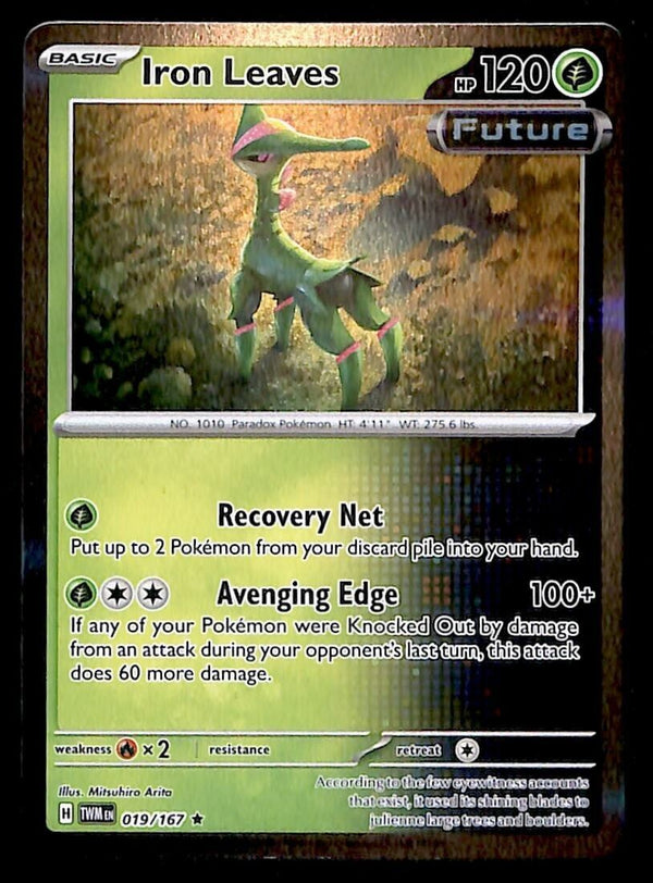 Iron Leaves Holo Twilight Masquerade 019/167, NM Pokemon Card