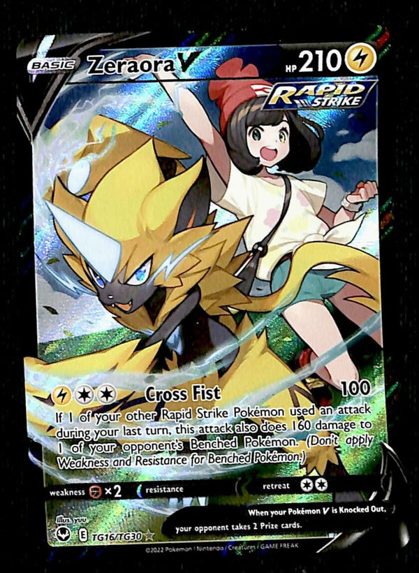 Zeraora V Trainer Gallery Silver Tempest TG16/TG30, NM Pokemon Card