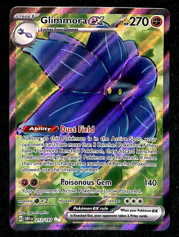 Glimmora ex Obsidian Flames 213/197, NM Pokemon Card