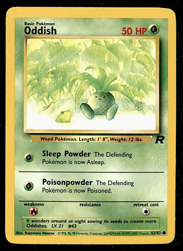Oddish Team Rocket 63/82, NM Pokemon Card