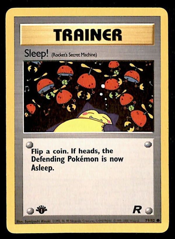 Sleep Team Rocket 1st Edition NM, 79/82 Pokemon Card.