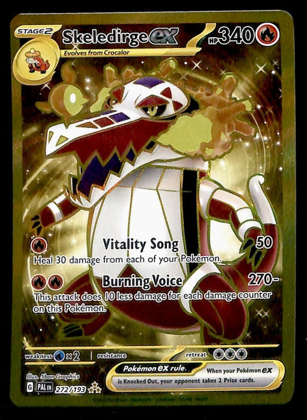 Skeledirge ex Hyper Rare Paldea Evolved 272/193, NM Pokemon Card