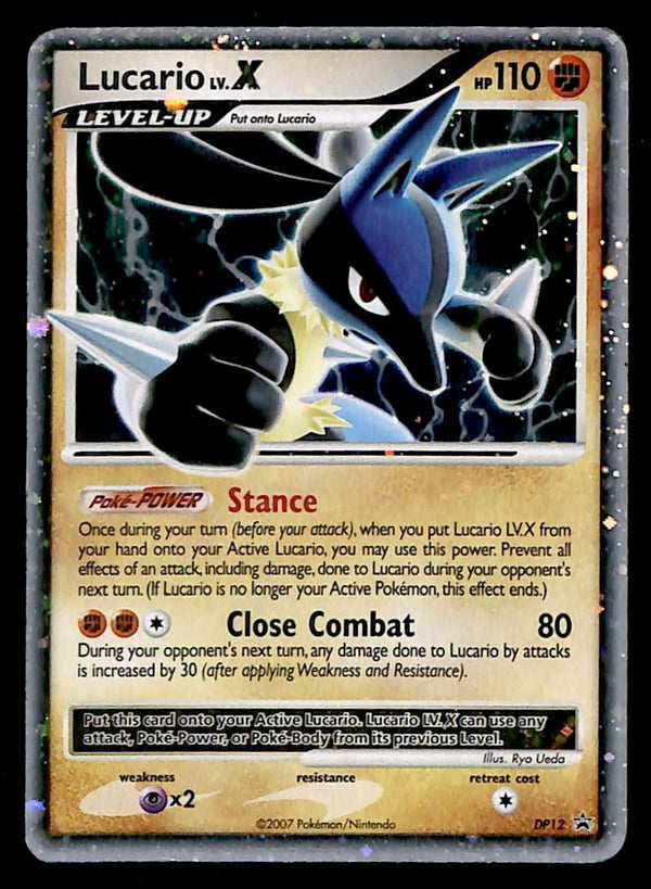 Lucario LV.X Black Star Promo DP12, HP Pokemon Card