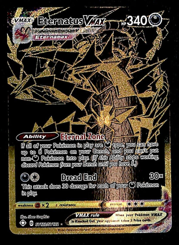 Eternatus Vmax Ultra Rare Shining Fates SV122/SV122, NM Pokemon Card
