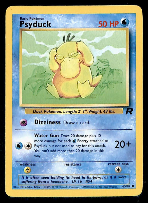 Psyduck Team Rocket 65/82, NM Pokemon Card