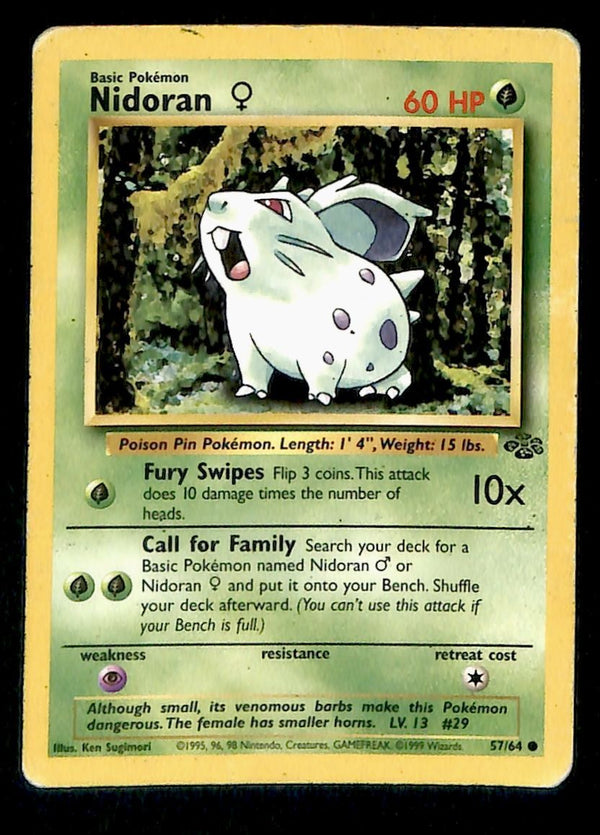 Nidoran Jungle MP, 57/64 Pokemon Card