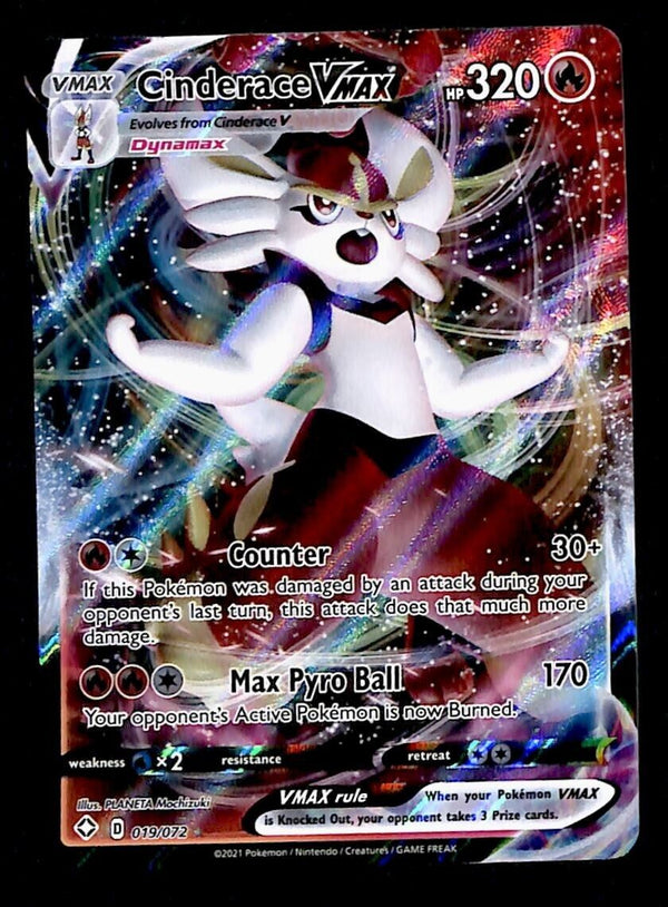 Cinderrace VMAX Ultra Rare Shining Fates 019/072, NM Pokemon Card