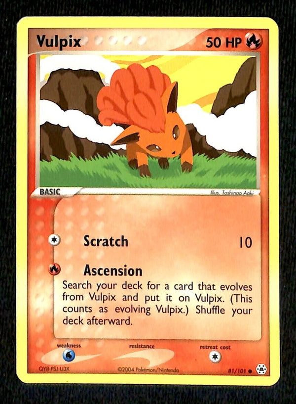 Vulpix Hidden Legends NM, 81/101 Pokemon Card