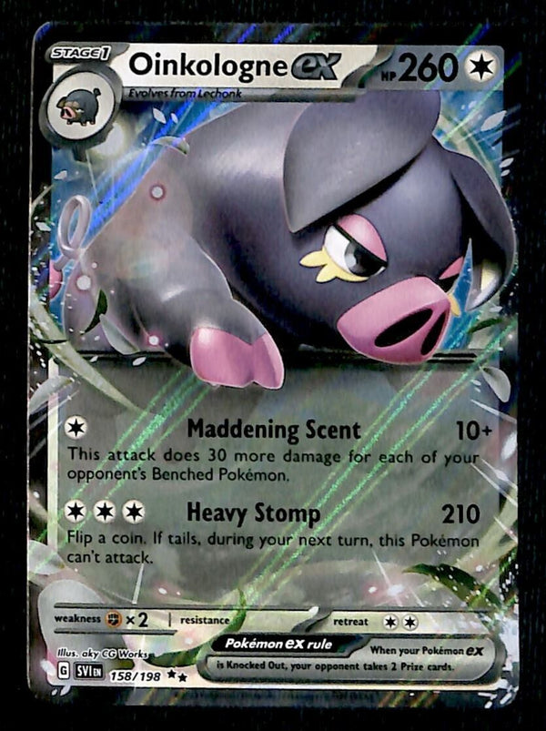 Oinkologne EX Ultra Rare Scarlet & Violet Bae 158/198, NM Pokemon Card