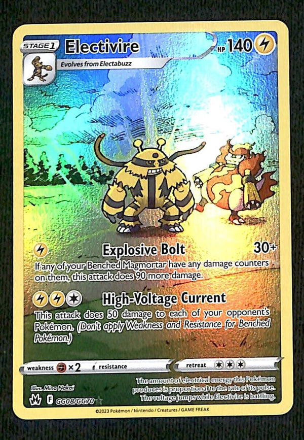 Electivire Galarian Gallery Crown Zenith GG08/GG70 NM Pokemon Card