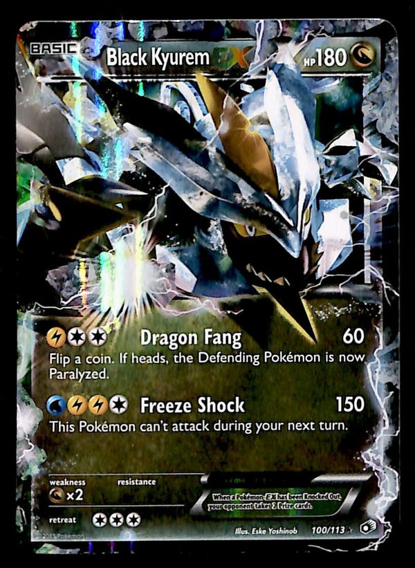 Black Kyurem ex Legendary Treasures 100/113,EX Pokemon Card