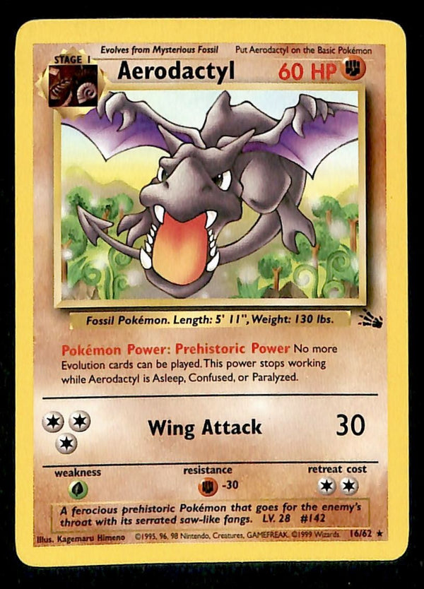 Aerodactyl Fossil LP, 16/62 Pokemon Card