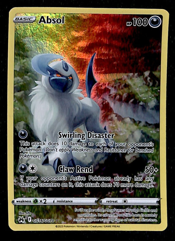 Absol Galarian Gallery Crown Zenith GG16/GG70,VG-EX Pokemon Card