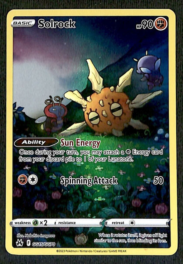 Solrock Galarian Gallery Crown Zenith GG15/GG70, NM Pokemon Card