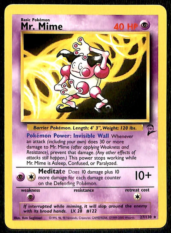 Mr Mime Base Set 2 NM, 27/130 Pokemon Card