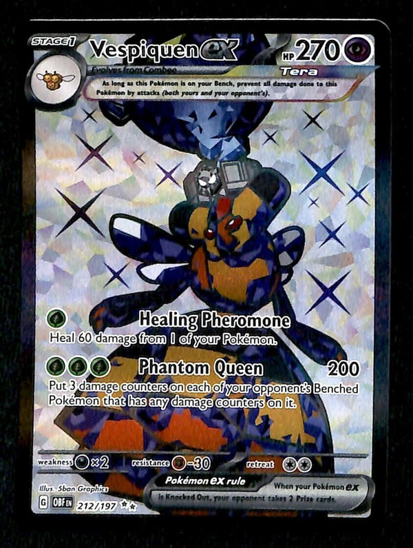 Vespiquen ex Obsidian Flames 212/197, NM Pokemon Card