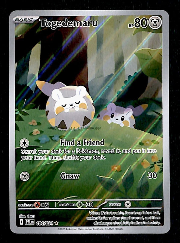 Togedmaru Illustration Rare Phantasmal Flames 104/094, NM Pokemon Card