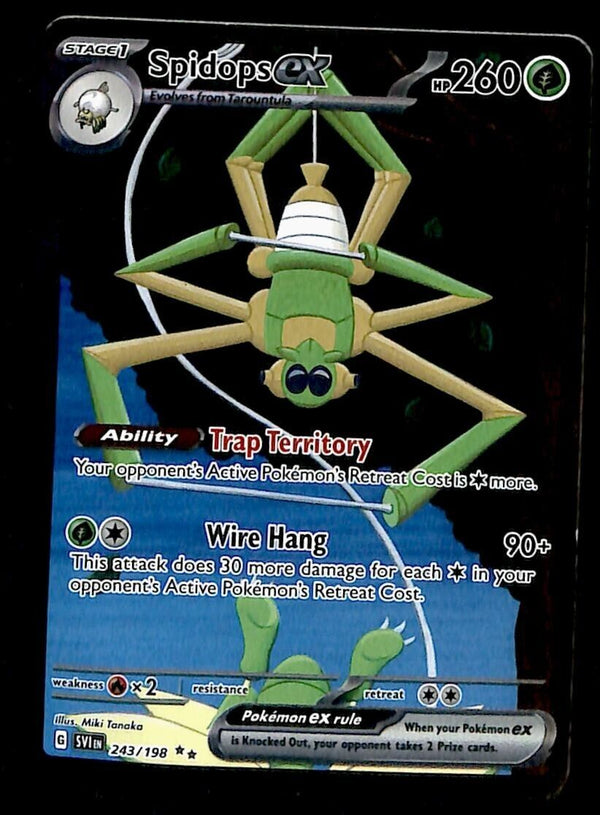 Spidops EX Special Illustration Scarlet & Violet Base 243/198, NM Pokemon Card