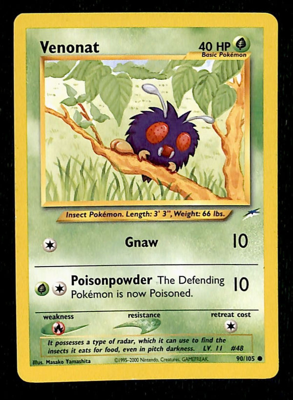 Venonat Neo Destiny Unlimited 90/105, LP Pokemon Card