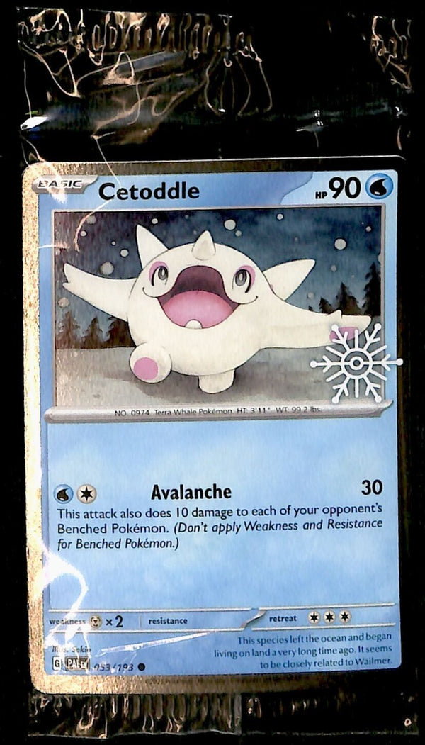 SEALED Cetoddle Snowflake Stamp Promo PAL 053/193, NM Pokemon Card