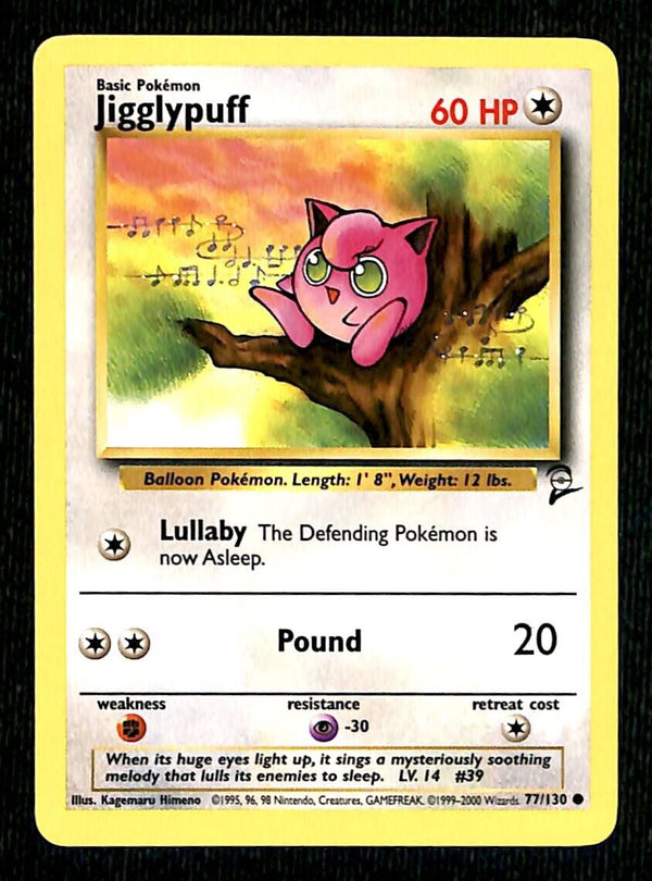 Jigglypuff Base Set 2 NM, 77/130 Pokemon Card