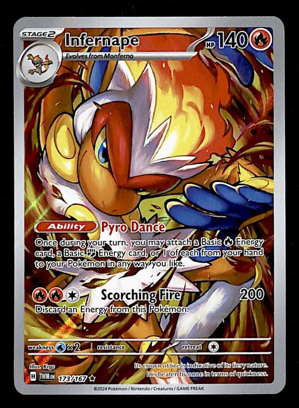 Infernape Illustration Rare Twilight Masquerade 173/167, NM Pokemon Card