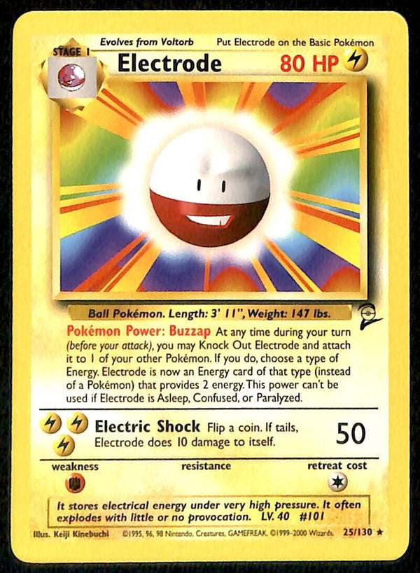 Electrode Base Set 2 NM, 25/130 Pokemon Card