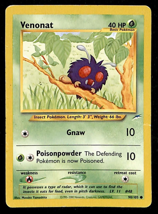 Venonat Neo Destiny Unlimited 90/105, MP Pokemon Card