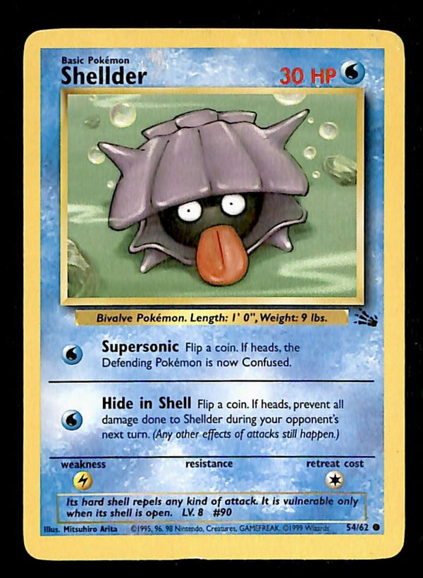 Shellder Fossil MP, 54/62 Pokemon Card