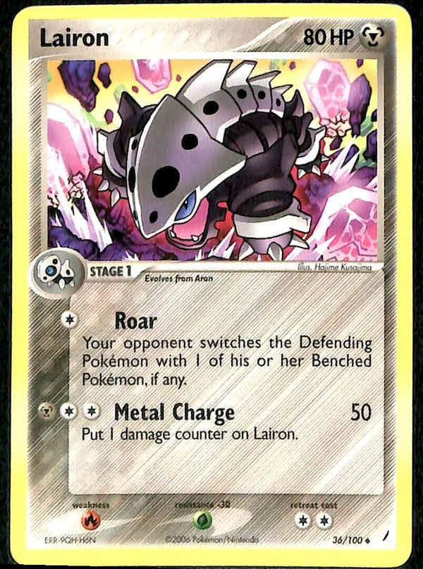 Lairon Crystal Guardians NM, 36/100 Pokemon Card