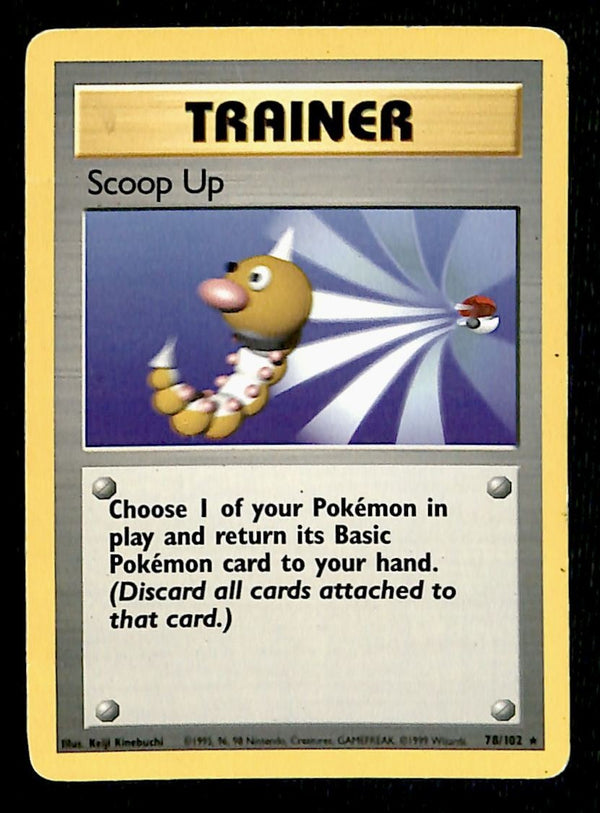 Scoop Up Base Set 1999 Unlimited VG, 78/102 Pokemon Card.